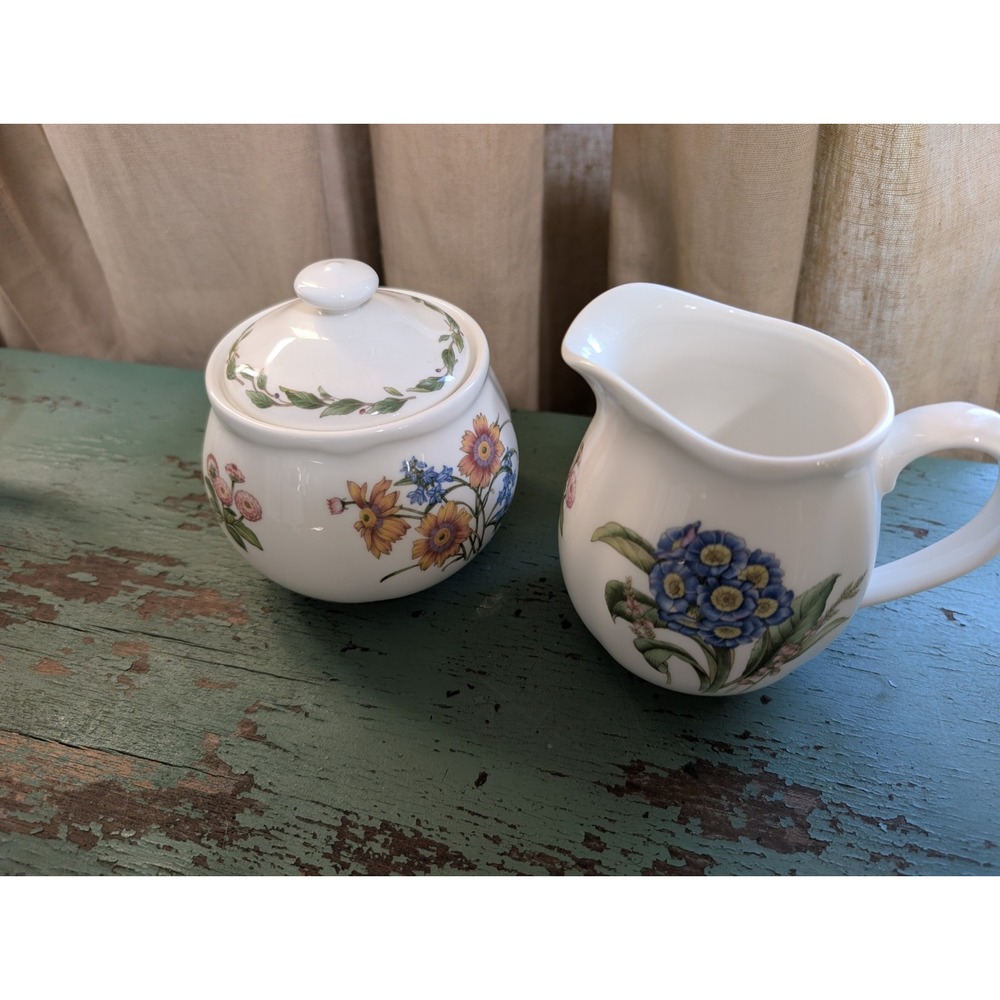 NORITAKE Gourmet Garden Creamer &‎ Sugar Set